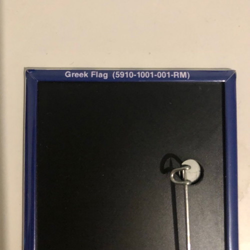 Greek flag badges new, set of two