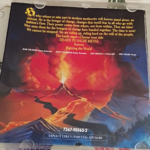 Manowar Fighting the World CD like new, metal