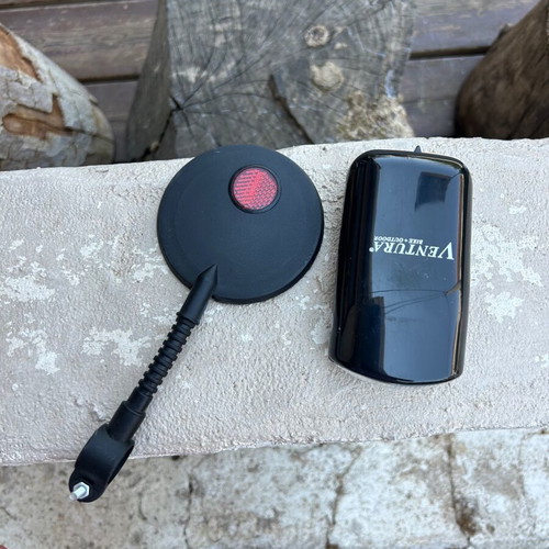 Bicycle light and mirror set