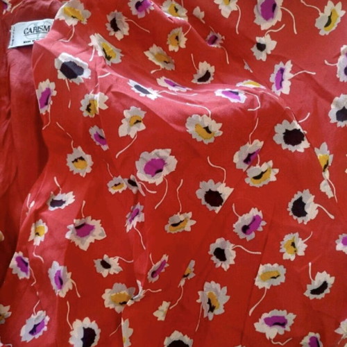 Silk dress XL like new, colorful with lining