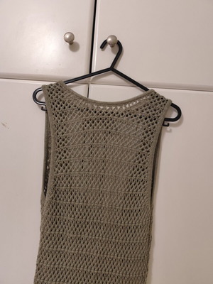Pull & Bear φόρεμα παραλίας crochet ολοκαίνουργιο, χακί, μέγεθος S