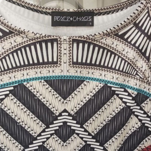Peace and Chaos mini dress new, multicolor, size S