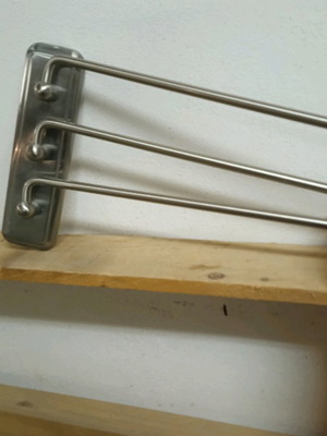 Bathroom towel rack used 3-position iron inox