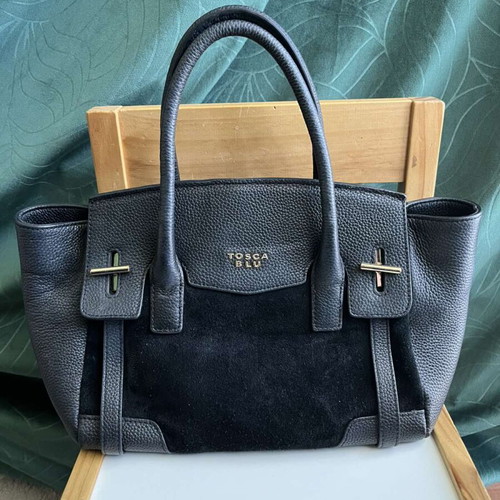 Tosca Blu handbag used, black, 33x19x10 cm