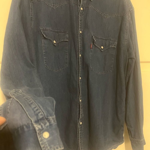Levi’s Jean Denim shirt XL vintage old school western like new, blue
