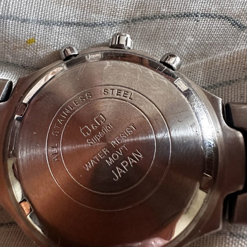 Q&Q wristwatch used, silver, men's