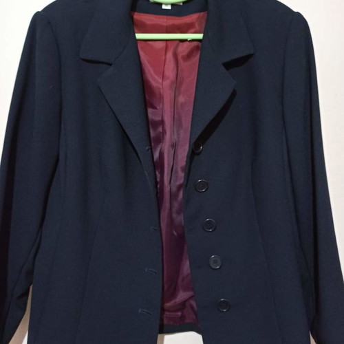 Women's jacket size L like new, dark blue, 3/4 sleeve