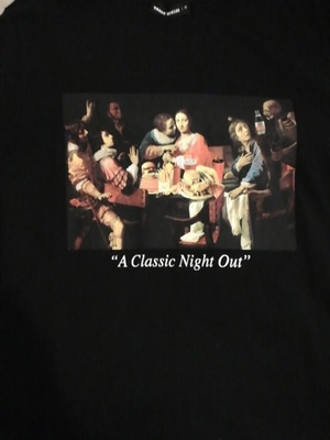 Tally Weijl medium black t-shirt with print like new