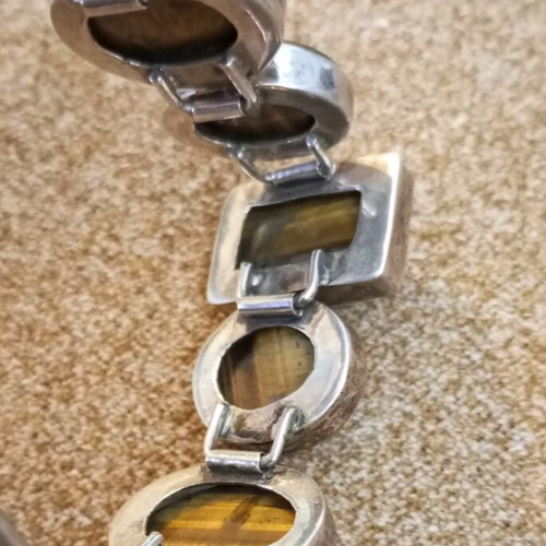 Silver bracelet 925 with tiger's eye like new