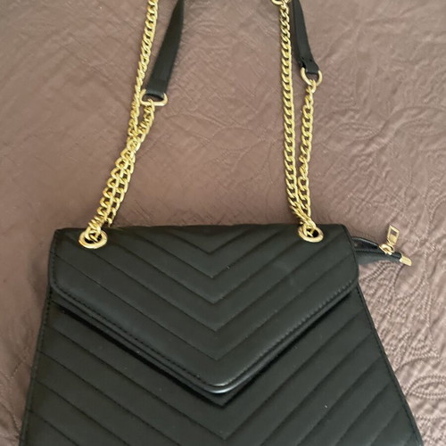 Shoulder bag black, like new, 25x18 cm