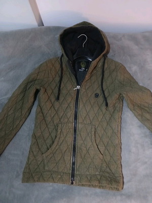 Quilted jacket in olive color like new, size L