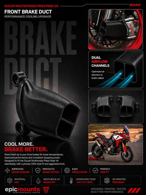 Airduct set for Ducati Multistrada V4/V4S 3D printed, new