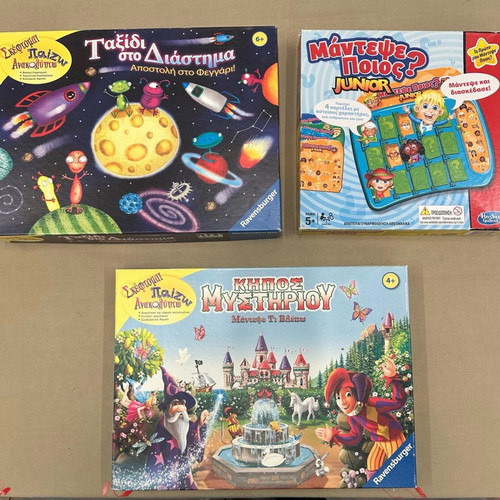 Board games like new, set of 3 for kids 6+