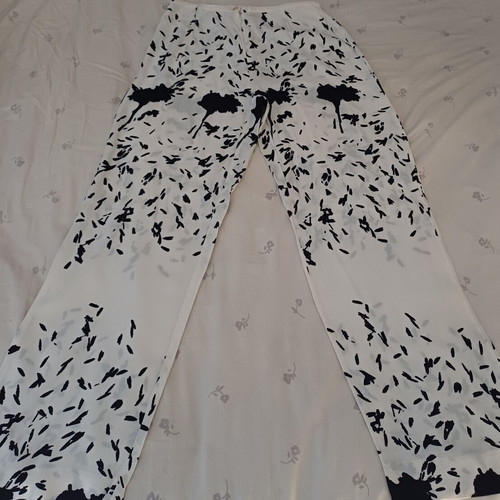 Lussile summer black and white pants like new, size M
