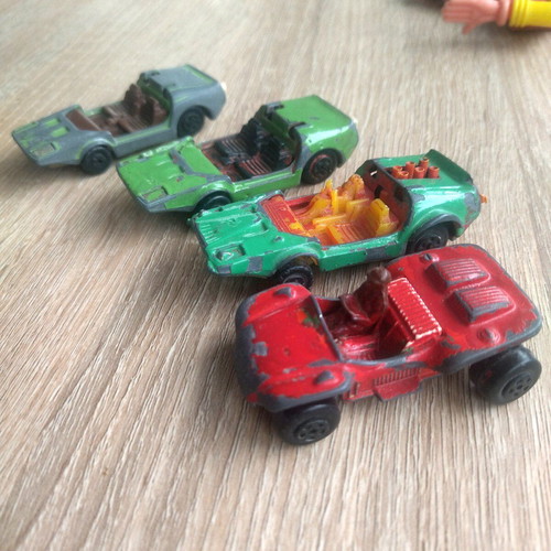 Pilaz Greek metal toy cars used, set of 4 pieces