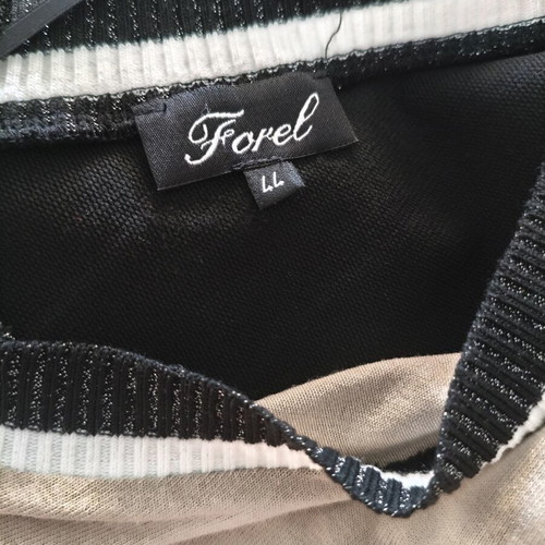 Forel women's knit sweater colorblock size M new