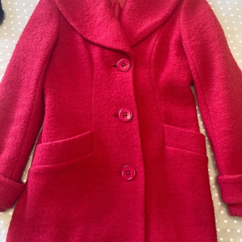 Women's wool coat like new, red, size S