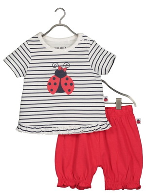 Ladybug shorts and t-shirt set for 0-3 months new