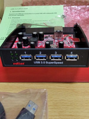 USB 3.0 4 port hub front panel 3,5"