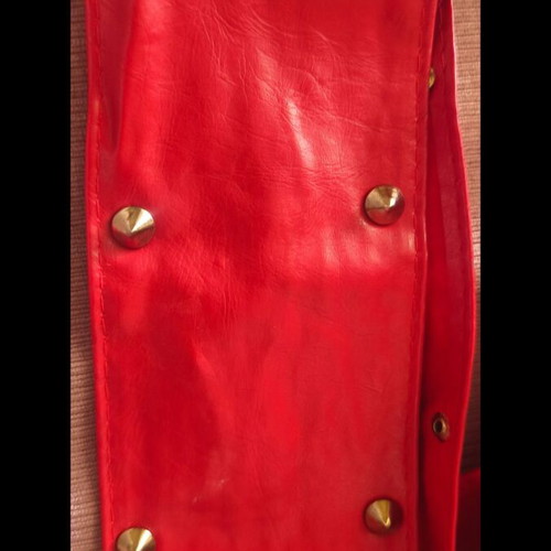 Belt with studs like new, adjustable, red