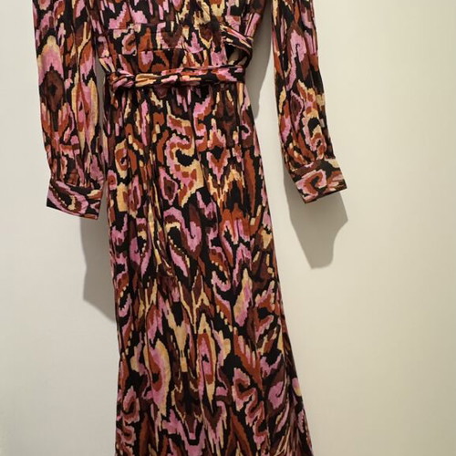 Molly Bracken patterned maxi wrap dress, colorful