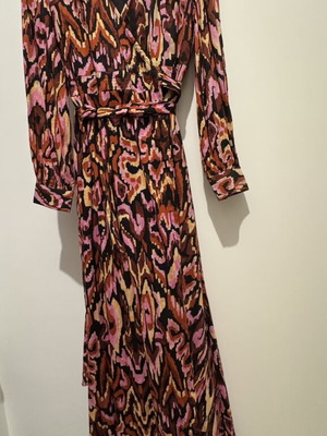 Molly Bracken patterned maxi wrap dress, colorful
