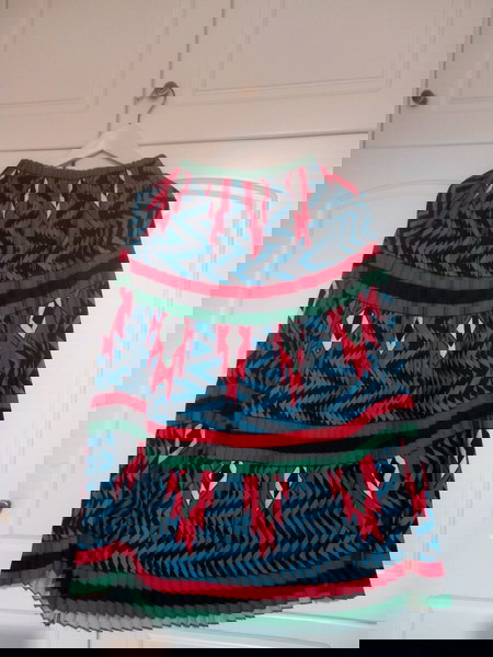 Peace and chaos pleated skirt