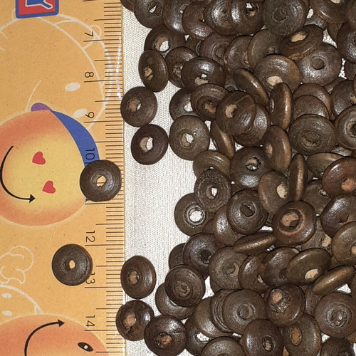 Wooden beads like new, pack of 150, brown, 10 mm