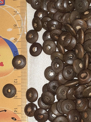 Wooden beads like new, pack of 150, brown, 10 mm
