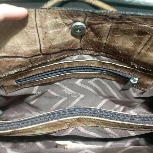 Elmani leather women's bag used, brown handbag