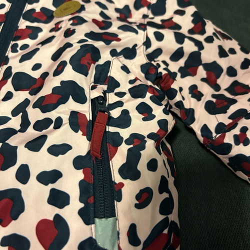 Waterproof snow jacket 86/92 cm like new, pink with pattern