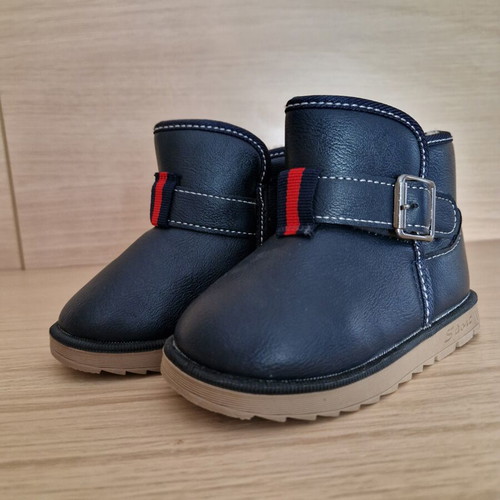Blue children's boots size 24 new with decorative buckle