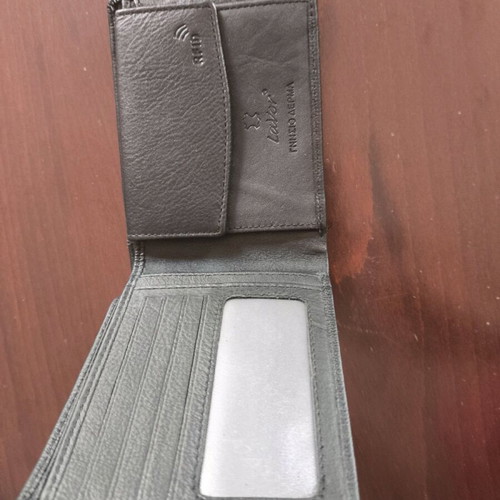 Lavor leather men's wallet black new