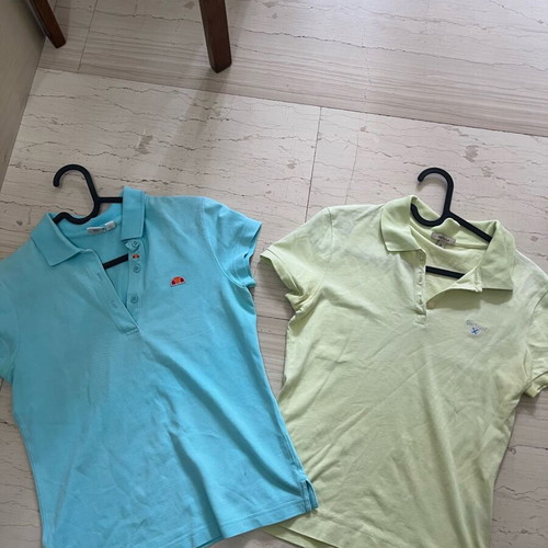Ellesse Polo shirts like new, blue and light green, set of 2