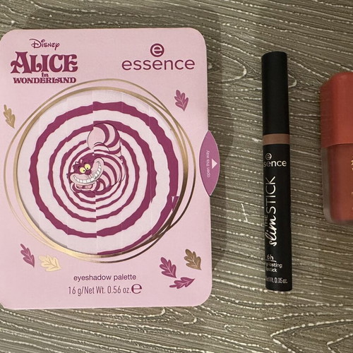 Essence Alice in Wonderland makeup set with eyeshadow palette, liquid blush and long-lasting lipstick