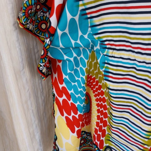 Colorful kaftan like new with waist cinch