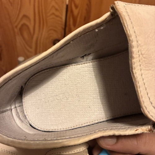 Logan men's leather espadrilles size 42 like new, white multicolor