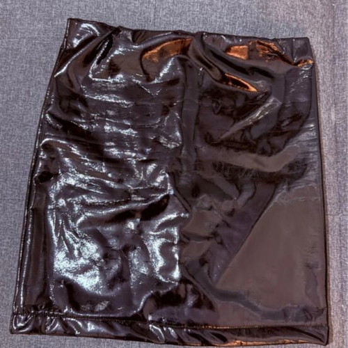 Leather-type black skirt like new, size S