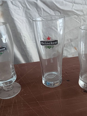 Ποτήρια μπύρας Heineken μεταχειρισμένα, πακέτο τρία
