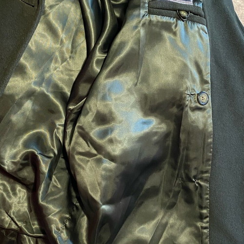 Martens Wool Coat L-XL Used, Dark Green, Italian Origin