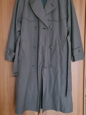 Vintage men's coat with removable inner layer, size M, new, dark grey