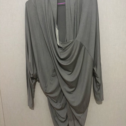 Moonshine Italian women's tunic new, grey and beige, XL to 3XL