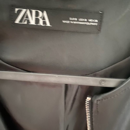 Biker jacket Zara like new, black, faux leather with zipper