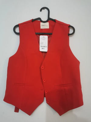 Women's red vest Large new