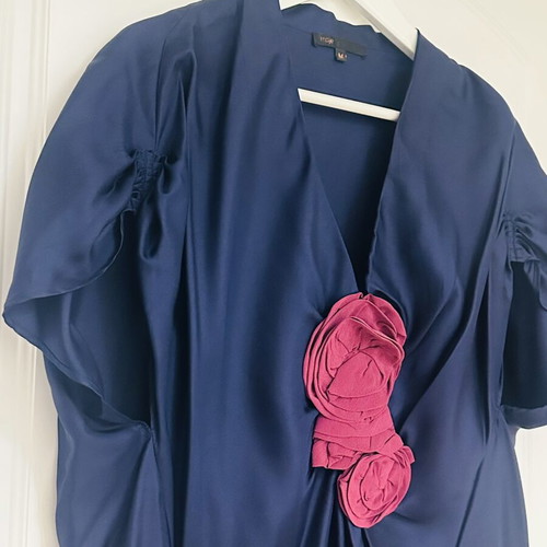 Maje silk dress with flower like new, size M