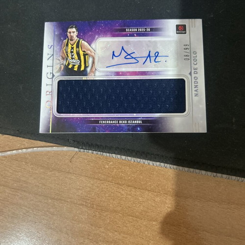 Nando De Colo 08/99 Patch Auto Panini Euroleague Origins card like new