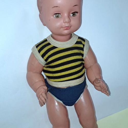 Vintage Panigyriotiki Doll used, 48 cm Greek bebe