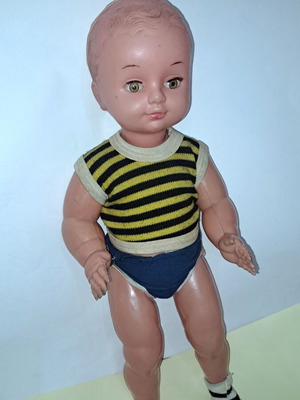 Vintage Panigyriotiki Doll used, 48 cm Greek bebe