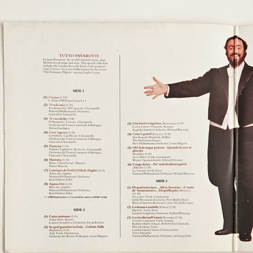 Tutto Pavarotti double vinyl LP like new