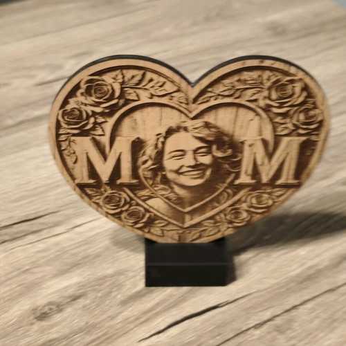 Personalized wooden MOM decoration with laser engraving new